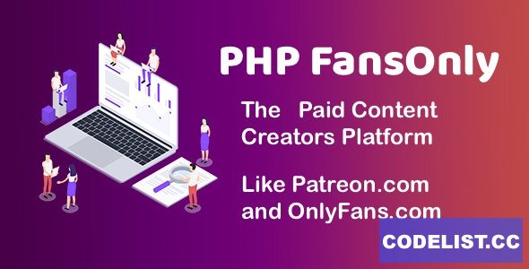 PHP FansOnly Patrons v1.5 - Paid Content Creators Platform