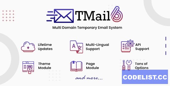 TMail v6.7 - Multi Domain Temporary Email System - nulled