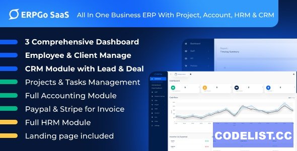 ERPGo SaaS v2.8 - All In One Business ERP With Project, Account, HRM & CRM
