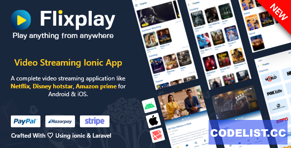 Flixplay v1.0 - Video Streaming App Like Netflix Primevideo