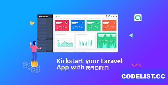 Radmin v3.1.0 - Laravel Admin starter with REST API, User Roles & Permission