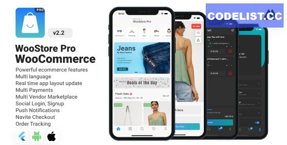 WooStore Pro WooCommerce v2.2.0 - Full Flutter E-commerce ( Multi vendor ) App