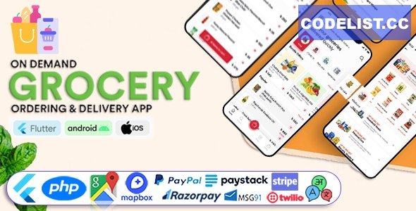 GoGrocer v1.6.16 - Grocery Vegetable Store Delivery Mobile App with Admin Panel