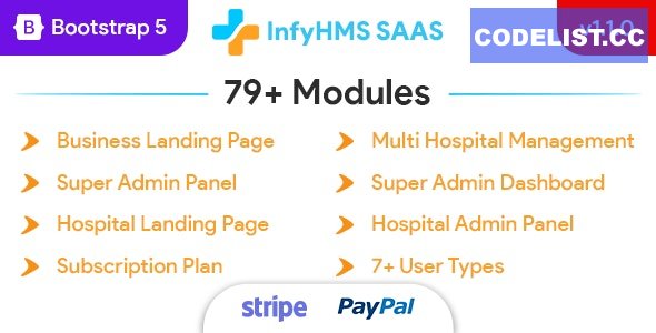 InfyHMS-Saas v1.1.0 - Laravel Multi Hospital Management System - Saas Hospital