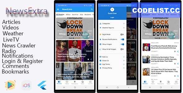 NewExtra - Flutter App For Android & IOS - 13 November 2021