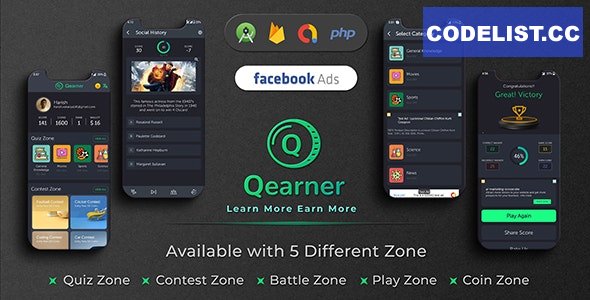 Qearner v1.0.3 – Quiz App - Android Quiz game with Earning System + Admin panel - nulled