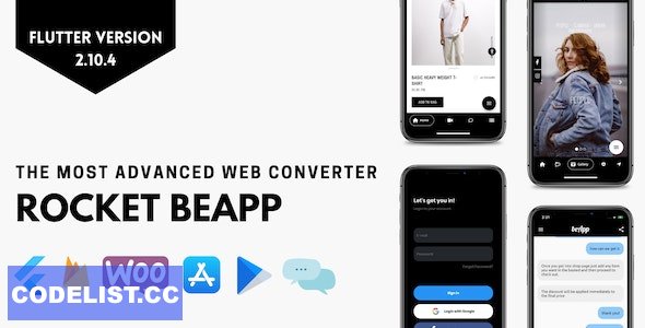 Rocket BeApp v1.3 - Flutter Web Converter