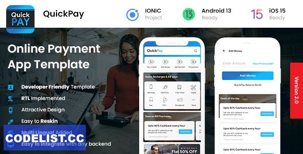 Recharge Ticket Booking & Bill Online Payment Android App + Online Payment iOS App Template| IONIC 6 v3.0
