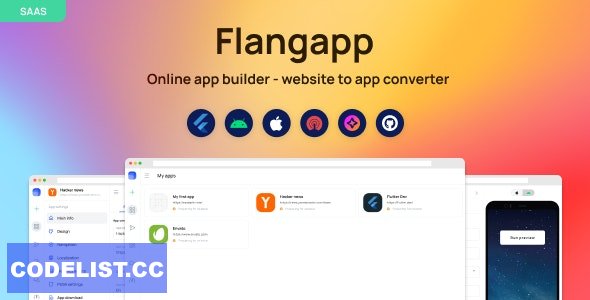 Flangapp v1.3 - SAAS Online app builder from website