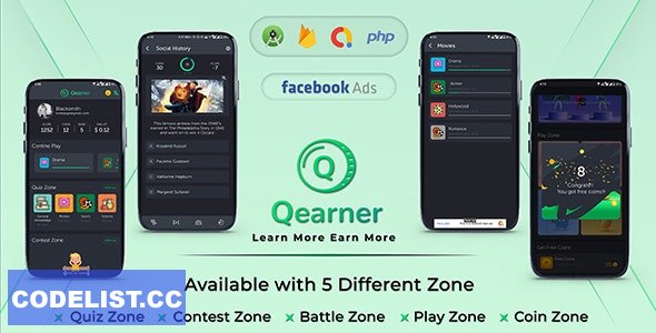 Qearner v2.0.1 –  Android Quiz game with Earning System + Admin panel - nulled