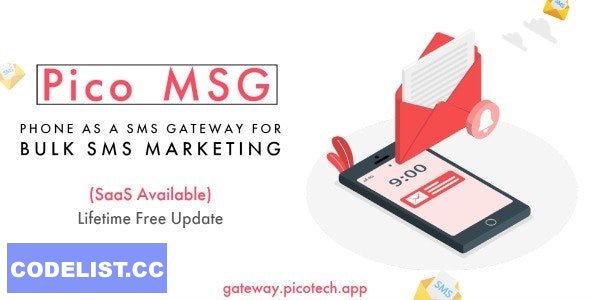 PicoMSG v1.1 - Phone As an SMS Gateway For Bulk SMS Marketing