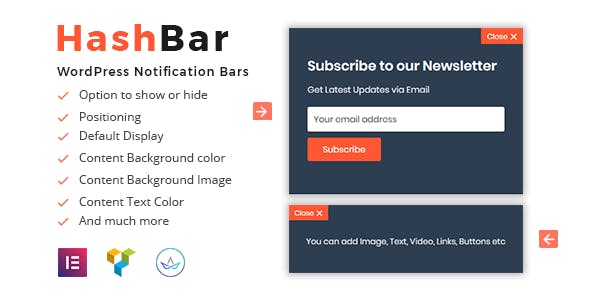 HashBar Pro v1.3.1 - WordPress Notification Bar