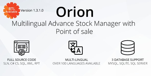 Orion v1.3.1.0 Nulled stock manager Point of sale system (POS)