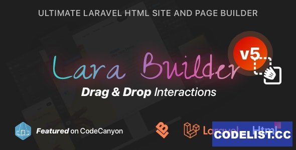 LaraBuilder v5.8.0 - Laravel Drag&Drop SaaS HTML site builder