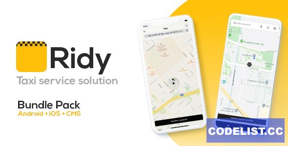 Ridy v3.6 - Taxi Application Android & iOS + Dashboard
