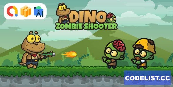 Dino Zombie Shooter Android Game with AdMob Ads + Ready to Publish
