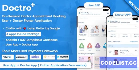 Doctor Appointment Booking v1.0 – Medicine Ordering Flutter App