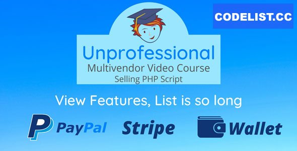 Free Down Unprofessional v1.0 – Multivendor Video Course Script – Nulldown.com
