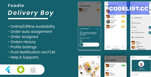 Foodie Delivery Boy For Foodie Multi-Restaurants Flutter App v2.0.0