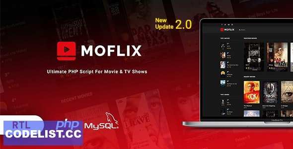 MoFlix v2.0 - Ultimate PHP Script For Movie & TV Shows