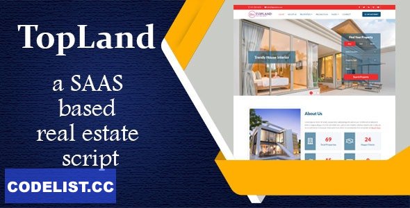 TopLand v1.1 - Laravel real estate agency portal with saas